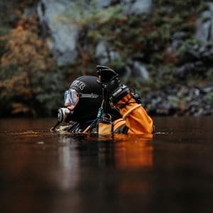 Professional scuba diving set equipment